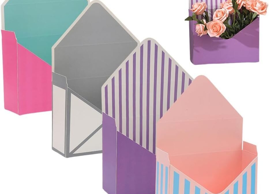 Wholesale OEM ODM 4 Pieces Florist Bouquet Packaging Box, Flower Wrapping Supplies, Envelop Paper Packaging Boxes for Storing Flowers Present Storage, Bouquet Envelope Boxes Bouquet Packaging Box, Style 3 Factory & Supplier