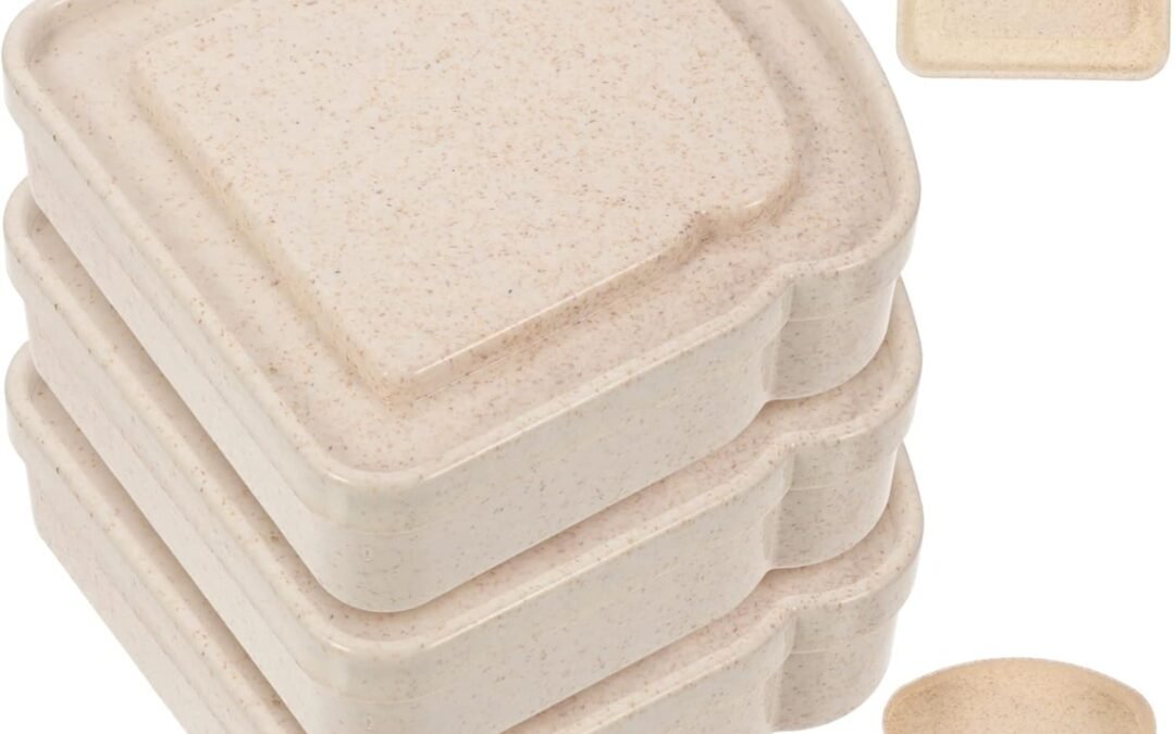 Wholesale OEM ODM 4Pcs Portable Sandwich Containers Versatile Food Storage Boxes for Bread Fruits Snacks for Daily Use Lightweight Design for Easy Carrying Factory & Supplier
