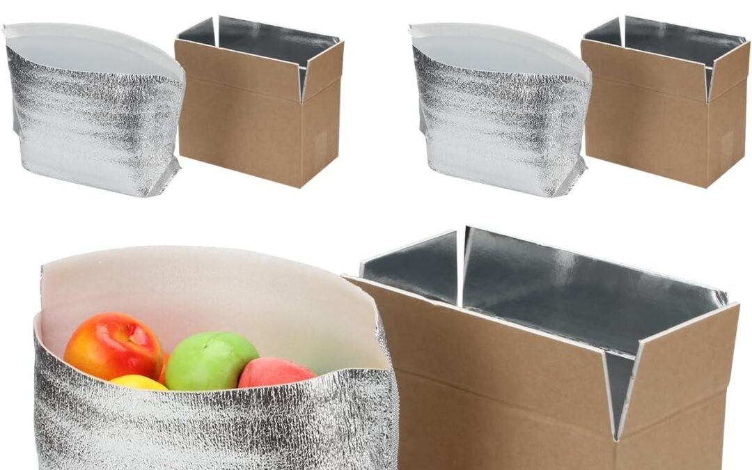 Wholesale OEM ODM 5 Pack Insulated Shipping Boxes with Aluminum Foil Liner, Thermo Chill Insulated Box for Shipping Frozen Food Cold Shipping, Reusable Cooler Box for Packing Supplies, 11 x 6 x 7 Inch Factory & Supplier