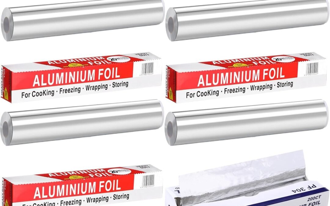 Wholesale OEM ODM 5 Rolls Heavy Duty Aluminum Foil Totaling 328 Sq ft and 200 Count Pre Cut Pop up Aluminum Foil Sheets for Home Restaurant High Temperature Resistant Non Stick for Burrito Hot Dog Sandwich Factory & Supplier