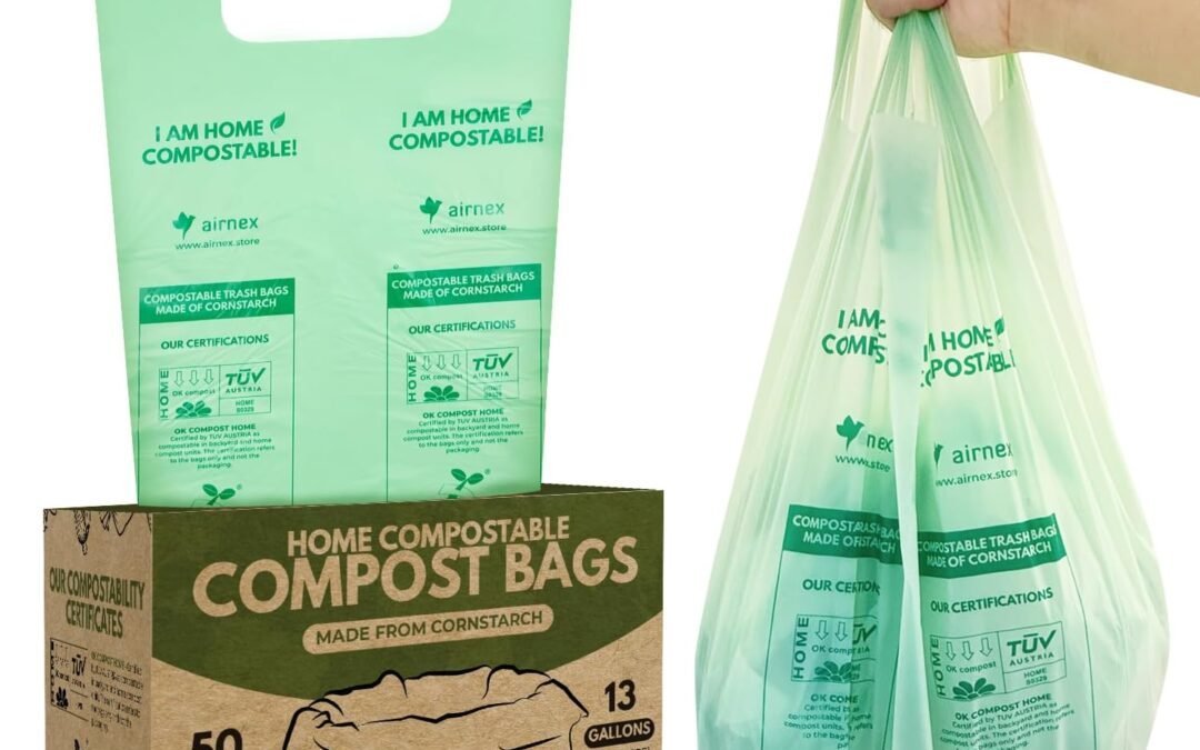 Wholesale OEM ODM 50 Count Compost Bags for Countertop Bin – 13 Gallon Compostable Trash Bags made of Cornstarch – Leakproof & Tear Resistant Biodegradable Trash Bags – OK Compost Home & Seedlings Certified Factory & Supplier