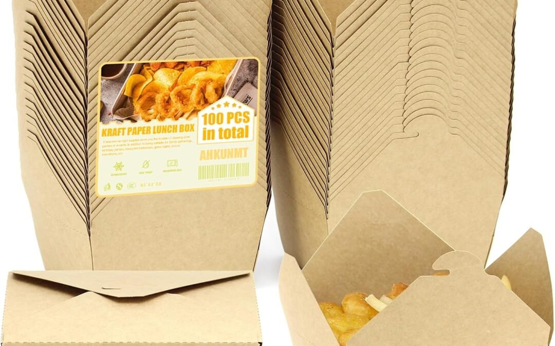 Wholesale OEM ODM 50 Pack 28 oz Take Out Food Containers, Microwavable Kraft Brown Paper To Go Boxes for Food,Heavy Duty Grease Resist Paper Lunch Box Cardboard Take Out Box for Restaurant, Household and Party Factory & Supplier