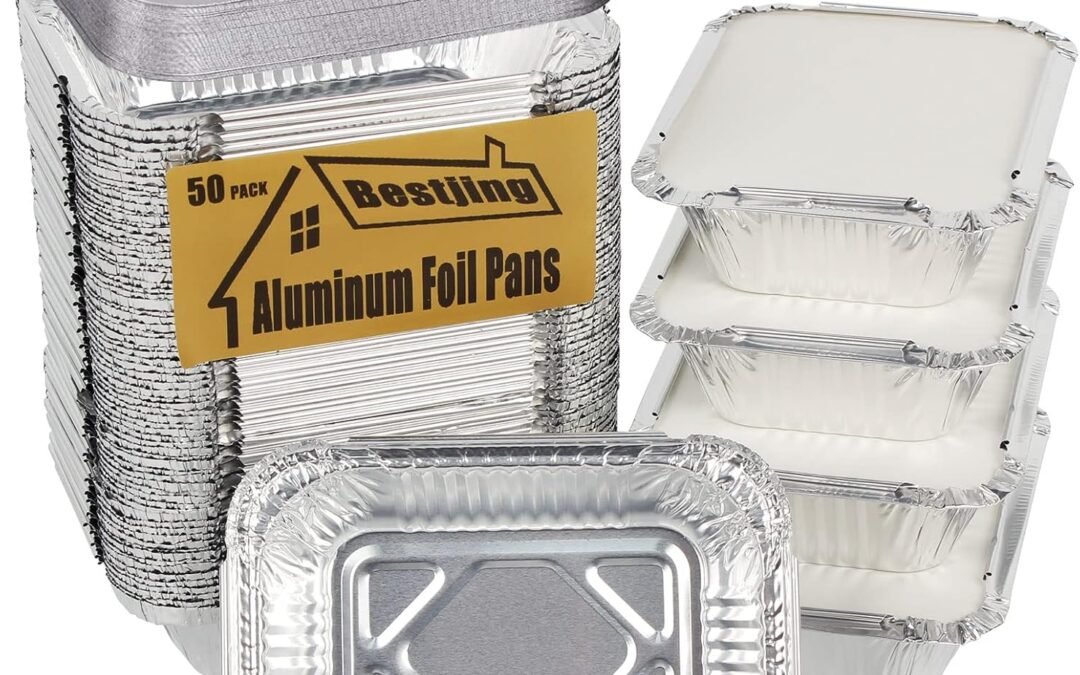 Wholesale OEM ODM 50 Pack 8 OZ/230ML Capacity Mini Aluminum Foil Pans with Cardboard Lids – Christmas Tins Takeout Containers Disposable, Perfect for Food Storage Containers for Baking Meal Prep Freezer Factory & Supplier