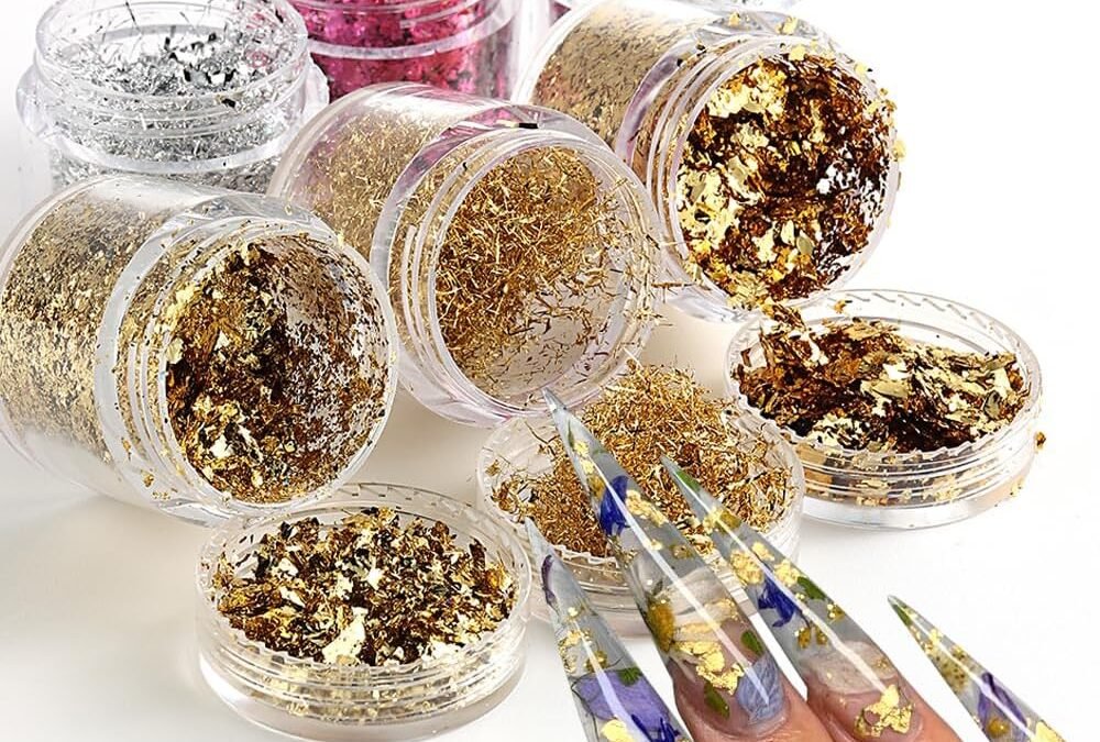 Wholesale OEM ODM 6 Bottles Holographic Nail Glitter Foils, Metallic Gold Silver Hot Pink Ultra-Thin Aluminum Foil Flakes for Nails, Resin Jewelry Making, Painting Art Nail Supplies DIY Manicure Charms Decorations Factory & Supplier