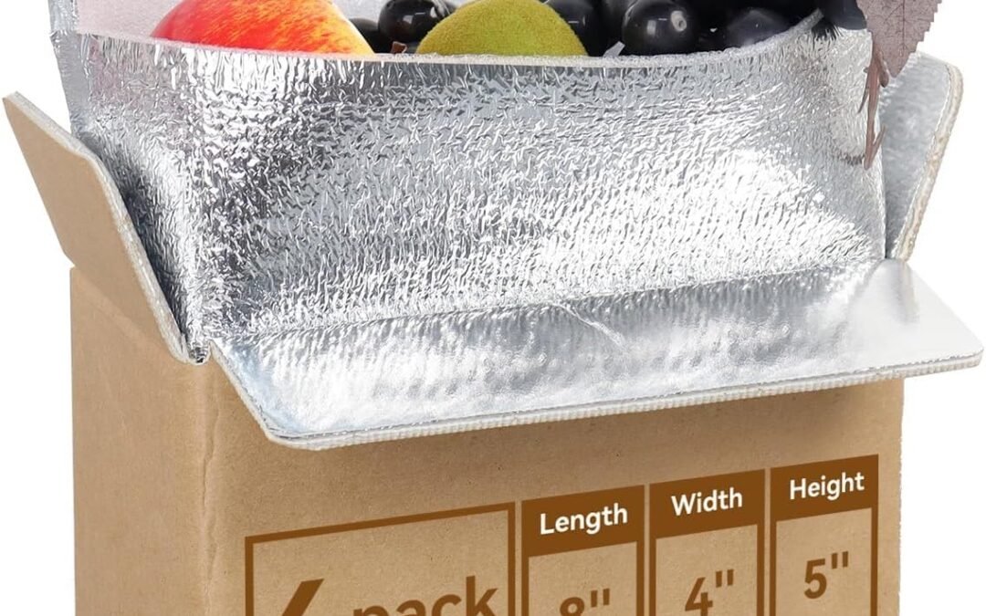 Wholesale OEM ODM 6 Pack Insulated Shipping Boxes with Aluminum Foil Liner, 8x4x5″ Cold Shipping for Frozen Food & Hot Food, Insulated Box Cooler for Packaging, Mailing Factory & Supplier