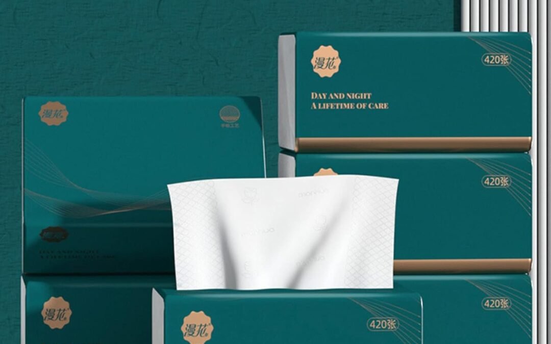 Wholesale OEM ODM 6 Packs Disposable Soft Facial Tissue, Small Napkin, Toilet Paper -Bag Cover NOT Box, Material Native Wood Pulp Fiber NOT COTTON, White Facial Paper Tissue, 4-Ply, 420 Sheets per Pack Factory & Supplier