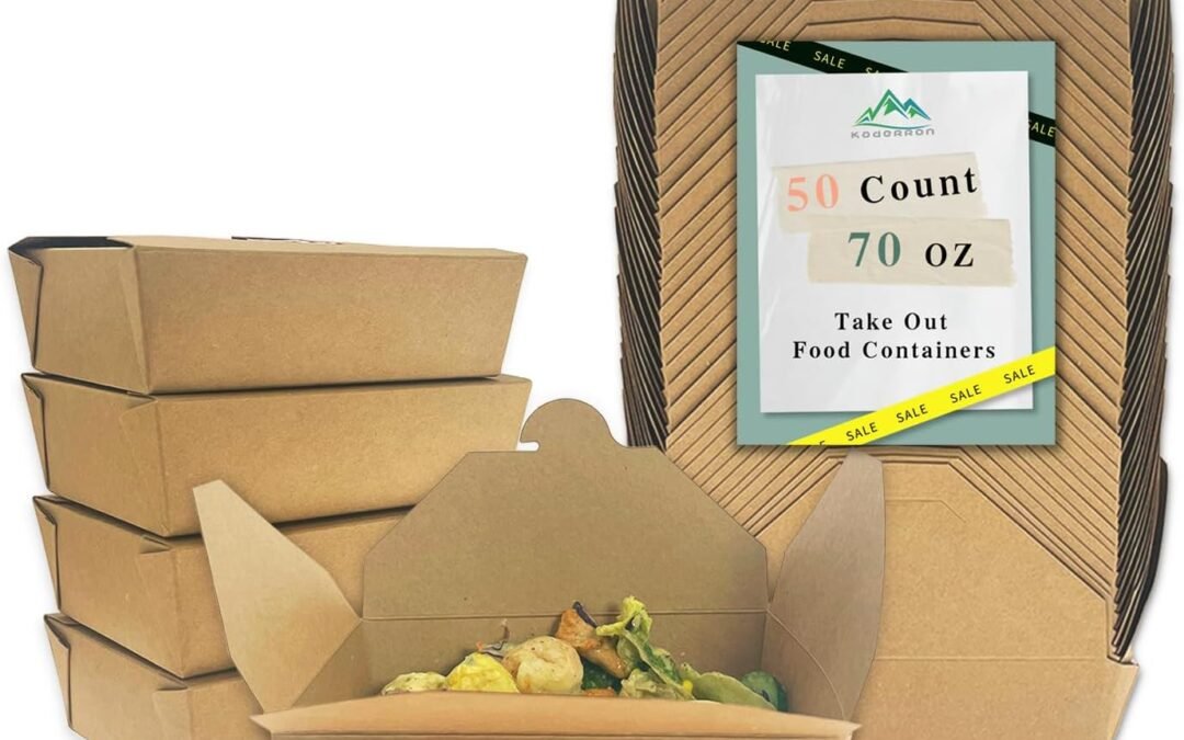 Wholesale OEM ODM 70Oz 50Pcs Disposable Take Out Food Containers, Brown Food Boxes To Go Kraft Paper Takeout Box Microwaveble and Refrigerator Safe(70OZ-50PACK) Factory & Supplier