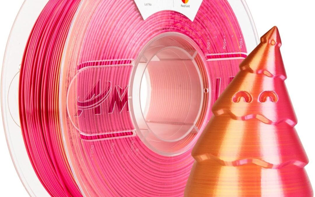 Wholesale OEM ODM AMOLEN Silk PLA 3D Printer Filament, Dual Color Red Gold PLA 1.75mm, Shiny Color Change Filament 3D Printing PLA Filament for Most FDM 3D Printer, 1kg Spool(2.2lbs) Factory & Supplier