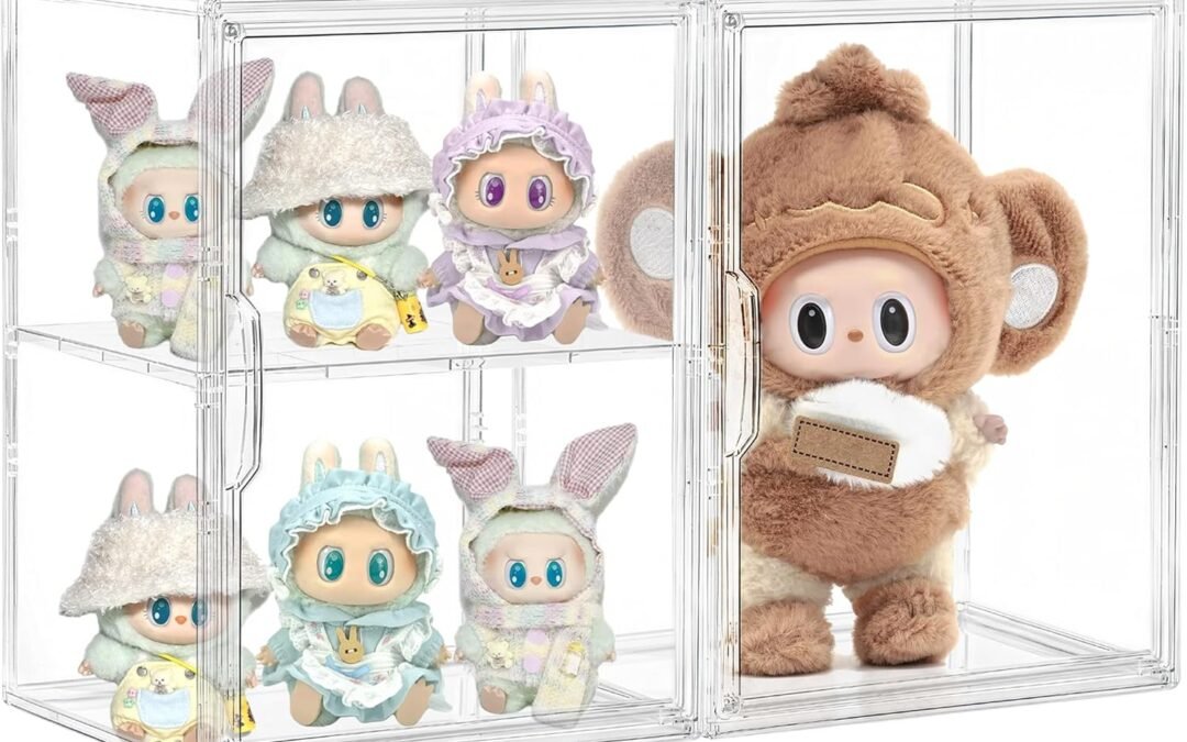 Wholesale OEM ODM Acrylic Display Case, 2 Layer Clear Figure Display Cases for Collectibles with Magnetic Door, Acrylic Box with Movable Dividers 2 Pack Factory & Supplier