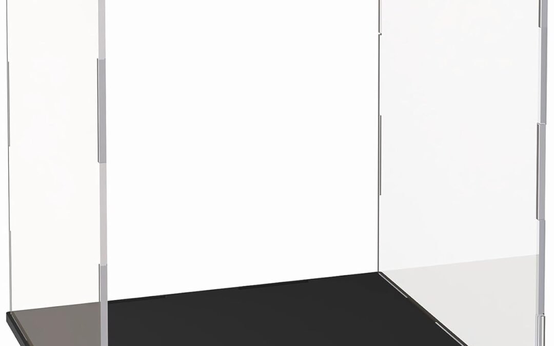 Wholesale OEM ODM Acrylic Display Case for Collectibles and Toys, Versatile Clear Acrylic Display Box with Black Base for Action Figures and Trophy, 8x8x12-inch Factory & Supplier