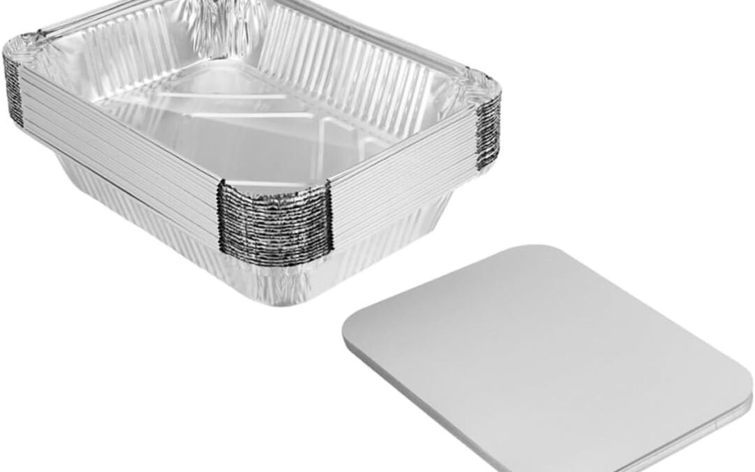 Wholesale OEM ODM Alipis 30Pcs Foil Food Containers for Bbq Food Boxes with Lid Silver Tin Food Storage for Roasting and Grilling Factory & Supplier