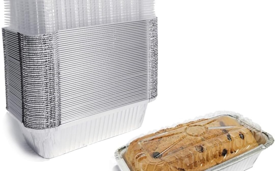Wholesale OEM ODM Aluminum Foil Bread Pans Disposable | 1.5lb Loaf Pans with Lids | 50 Pack | Dessert Boxes – Perfect for Baking, Storing, Takeout Factory & Supplier