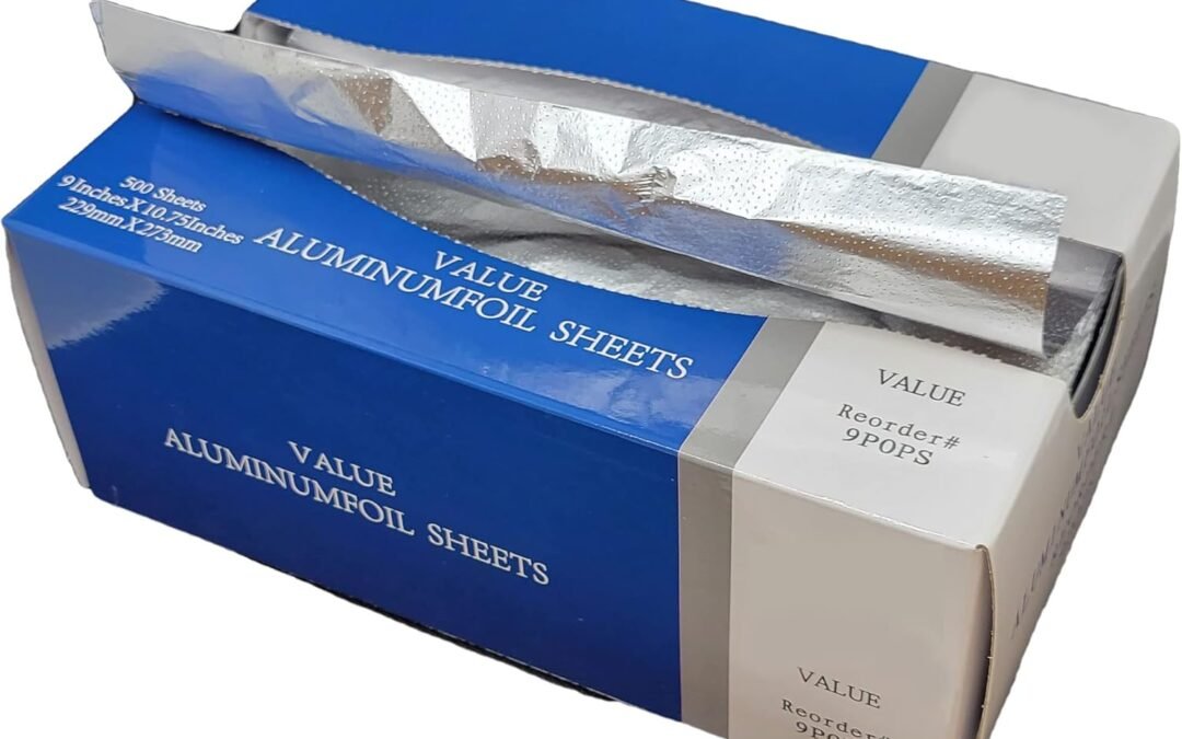 Wholesale OEM ODM Aluminum Foil Sheets, 500 Count – 9″ x 10.75″ Pre-Cut Pop-Up Dispenser for Food Wrap, Sandwich Wrap, Hair Foils, Food Storage, Baking, Catering, Restaurant, Salon Use Factory & Supplier