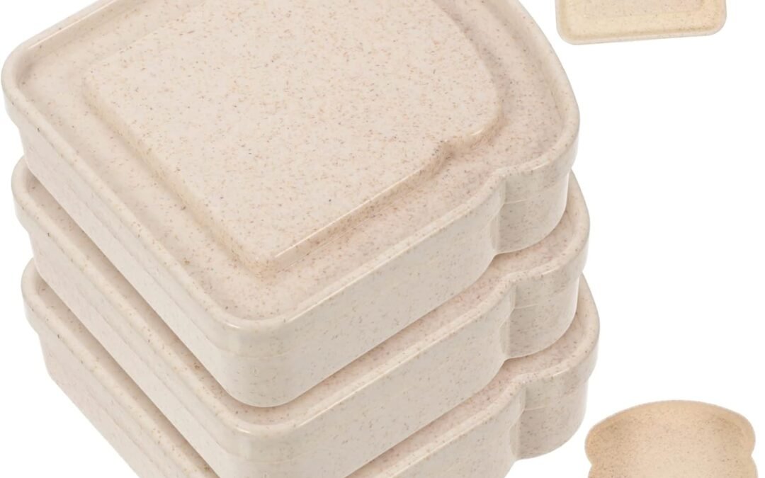Wholesale OEM ODM Amosfun 4Pcs Portable Food Holders Picnic Bread Toast Storage Boxes for Freshness for Lunch Dinner and Outdoor Activities Material Versatile Bakery Box for Snacks Factory & Supplier