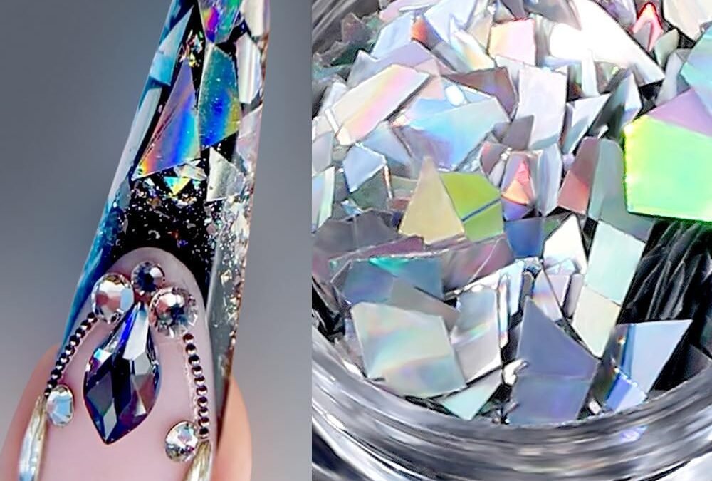 Wholesale OEM ODM Aurora Laser Silver Glitter for Nails Sparkly Irregular Chunky Glitter Sequin Nail Charms for Nails Design Nail Glitter Flakes Holographic Iridescent Glitter Nail Sequins for Crafts Nail Art Supplies Factory & Supplier