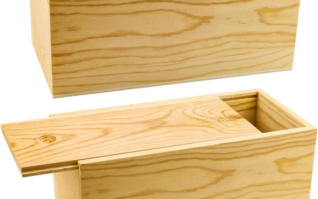 Wholesale OEM ODM BILLIOTEAM 2 Pack Unfinished Wood Storage Box with Slide Lid,Blank Natural Wood Case Container for Christmas,Wedding,Party,Gift Jewelry Box,DIY Craft,Hobbies,Home Storage(7.87″ x 3.94″ x 3.15″) Factory & Supplier