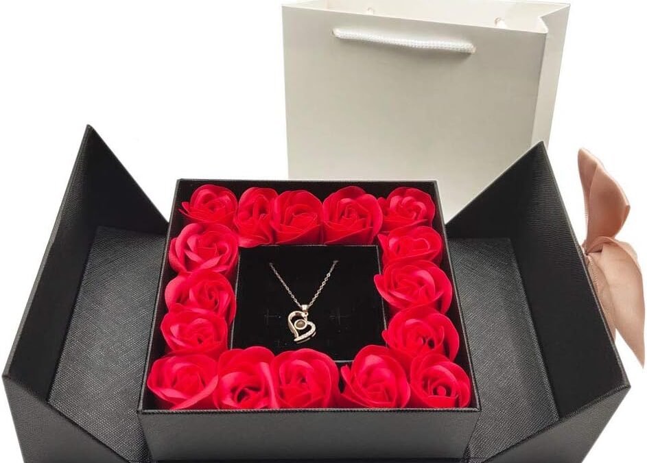 Wholesale OEM ODM BRINGSMART Eternal Roses Gift Box with Design Necklace 100 Languages Love You Birthday Gifts for Her Women Wife Mom Girlfriend on Mothers Day Valentines Day Christmas(Black, Heart)… Factory & Supplier