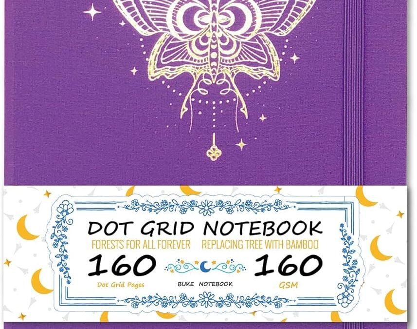 Wholesale OEM ODM BUKE Dotted Notebook – Cotton Fabric Hardcover – 160gsm Thick Bamboo Paper – A5 Size Dotted Journal – 5x5mm DOT GRID Layout 160 Pages With Gift Box (BKC-3C) Factory & Supplier