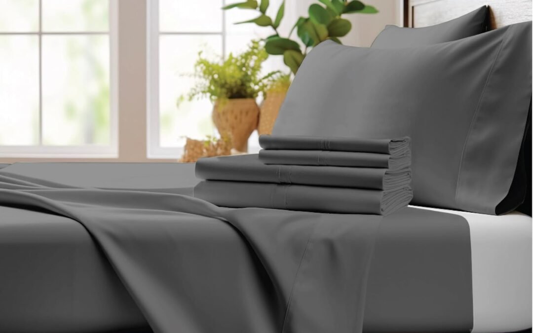 Wholesale OEM ODM Bamboo Bay 4 Piece Queen Size Sheet Set, 100% Viscose Made from Bamboo, Breathable, Ultra Soft Cooling Bed Sheets for Hot Sleepers, Beddings with Deep Pockets Fit 16″ Mattress, Dark Grey Factory & Supplier