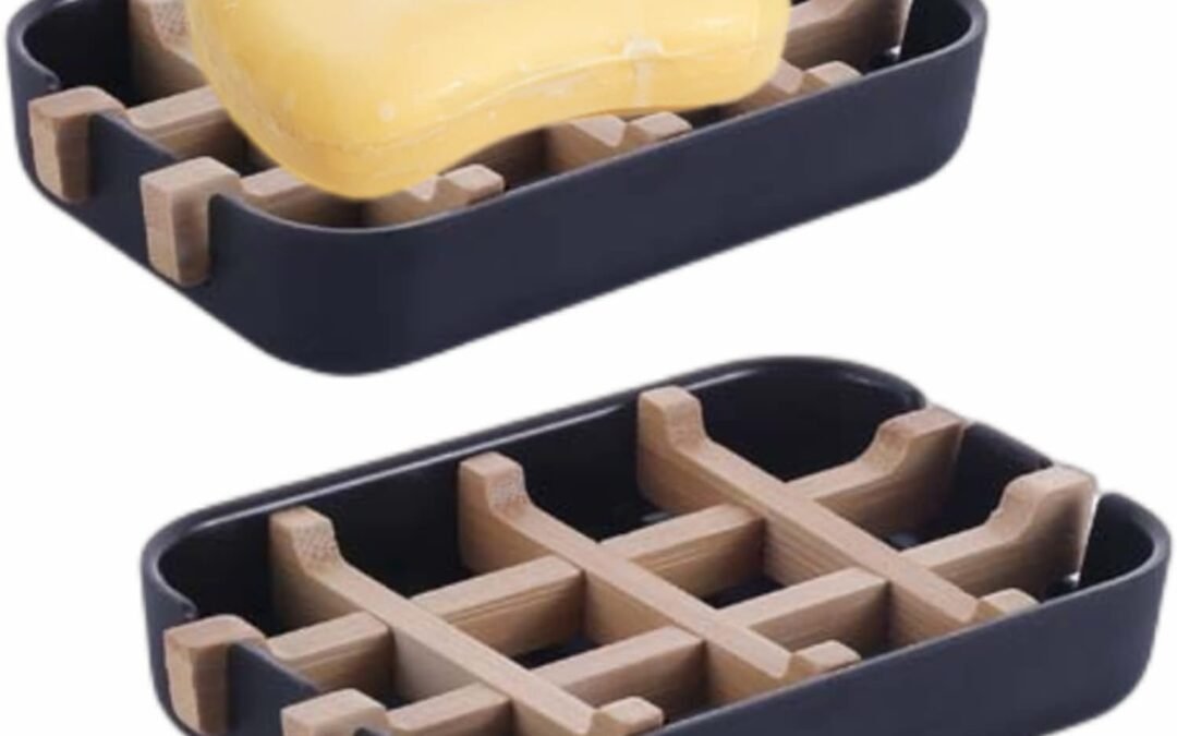Wholesale OEM ODM Bamboo Soap Dish, Bar Soap Holder Self Draining Soap Dishes for Shower Bathroom Kitchen Sink, Eco-Friendly Wooden Soap Savers Drainage Soap Holder Bathroom Accessories (Black(2 Pcs)) Factory & Supplier