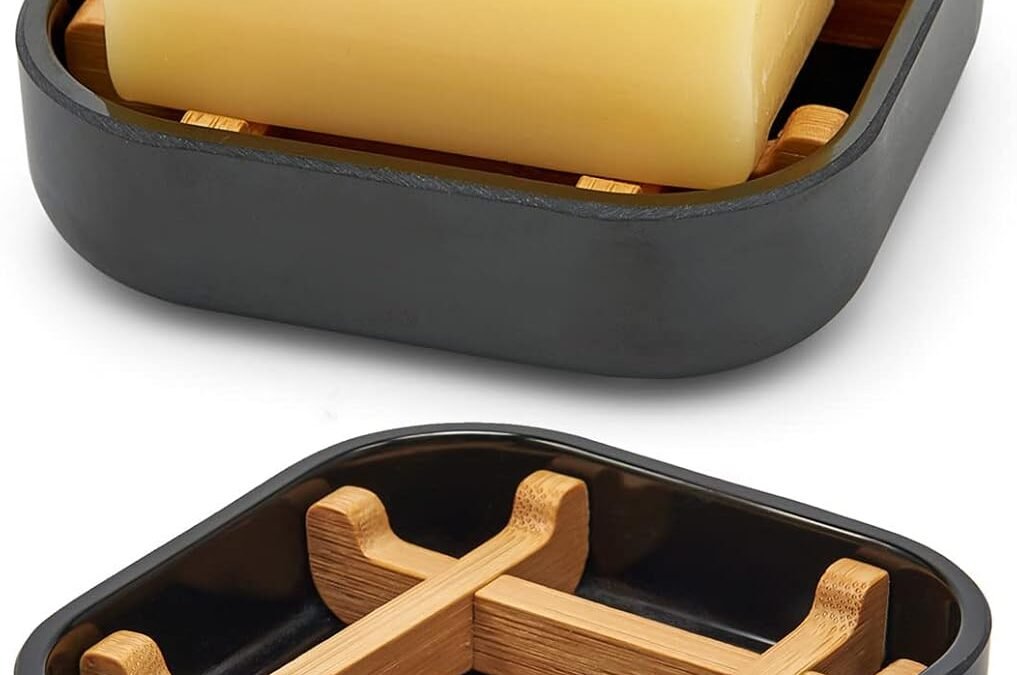 Wholesale OEM ODM Bamboo Soap Dishes for Bar Soap Holders for Shower for Bathroom Sink Bulk Small Wooden Soap Tray Jabonera Pretty Neat Ventilated Soap Dish Disj Disk, Detachable (Single Rounded Black) Factory & Supplier