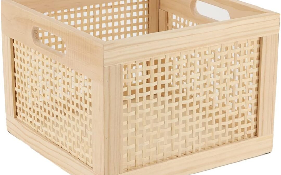 Wholesale OEM ODM Bamboo Wooden Storage Box Cube Storage Organizer Bins Decorative Wood Square Basket Wood Crates Wicker Storage Cubes Basket Organizer for Home,Office,Closet,Shelf (cube bamboo) Factory & Supplier