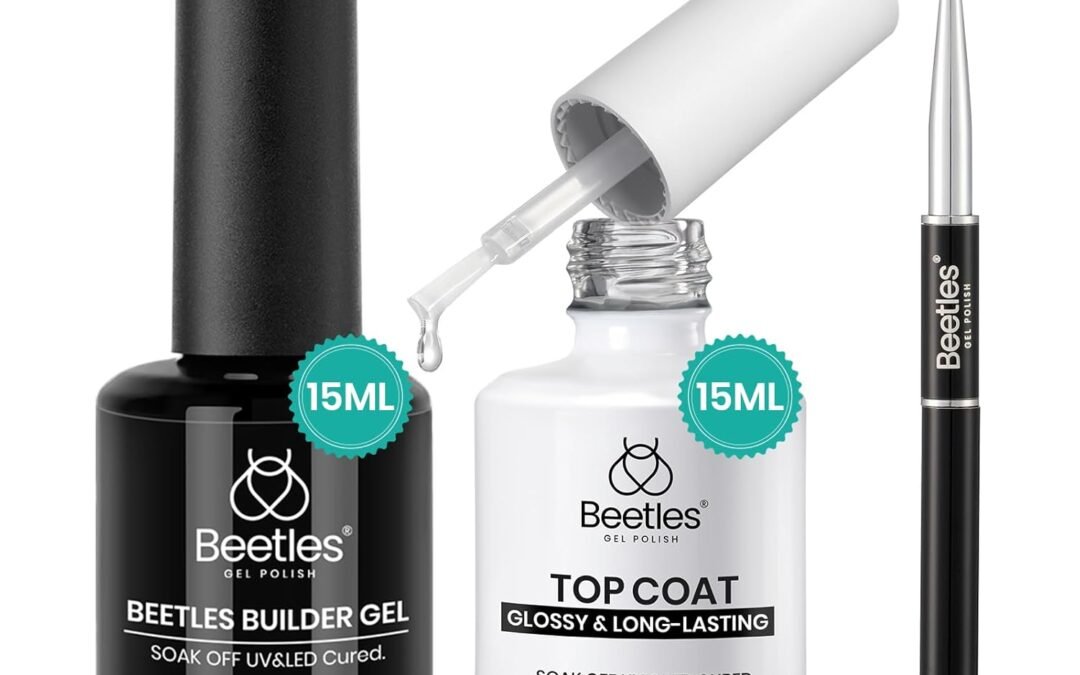 Wholesale OEM ODM Beetles Builder Gel and Extra Glossy Top Coat No Wipe for Nails, 15ml Low Heat Hypoallergenic Clear 7 in 1 Builder High Shine Long Lasting Top Coat Gel Nail Polish with Detachable Liner Nail Brush Factory & Supplier