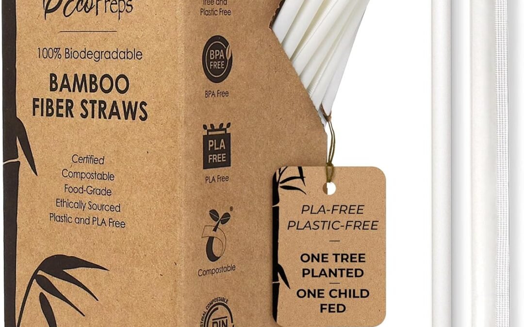 Wholesale OEM ODM Biodegradable Bamboo Fiber Straws, Compostable Individually Wrapped Straws | 100 Count, 100% Plastic-Free, Eco-Friendly Drinking Straw | 7.8” Plant Fiber Disposable Straw in White Paper Wrap Factory & Supplier