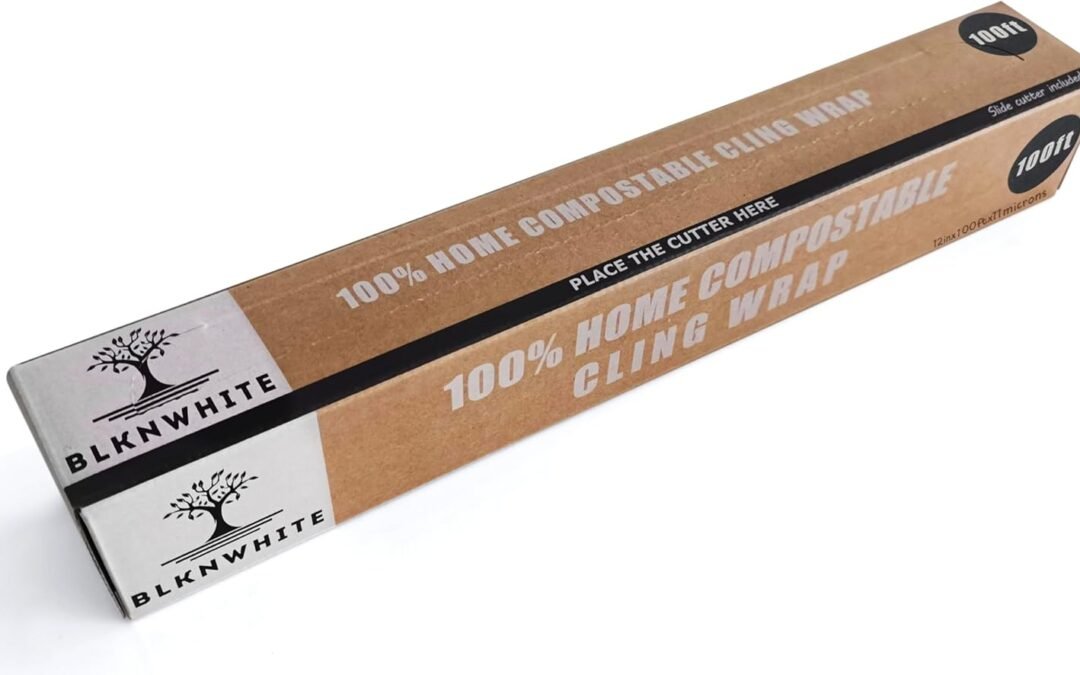 Wholesale OEM ODM BlknWhite Certified Compostable Cling Wrap with Slide Cutter – 12″ Wide x 100 feet. ASTM 6400 Certified Cling Wrap. Great Alternative to Beeswax Wraps or Plastic Wrap. Factory & Supplier