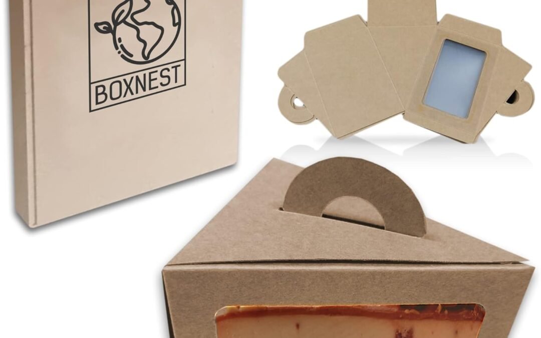 Wholesale OEM ODM Cake Pie Cheesecake Individual Slice Disposable Boxes Triangular Compostable Containers with Lids, Take Out Togo Packaging, Dessert Bakery Cafe Business (50) Factory & Supplier
