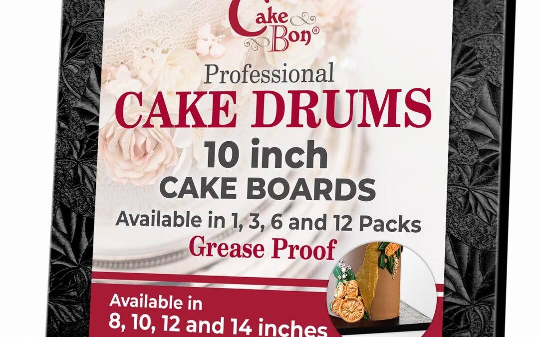 Wholesale OEM ODM Cakebon Cake Boards Square – Sturdy 1/2 Inch Thick Drums – 10 Inch Professionally Wrapped Edges Black 6-Pack Factory & Supplier