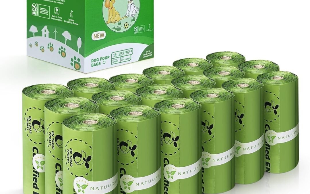Wholesale OEM ODM Certified Compostable Dog Poop Bags-270Bags 18Rolls, Poop Bags for Dogs Made of Cornstarch – ASTM D6400 By USA, Unscented, Suitable for Large |Small Dogs (Green) Factory & Supplier