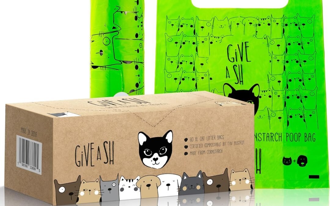 Wholesale OEM ODM Certified Home Compostable Cat Litter Bags For Poop – 10% to Charity – Cornstarch-Based – For Cleaning Up Litter Trays – NF T51-800 Compliant – 60 Extra Large Disposable Bags Factory & Supplier