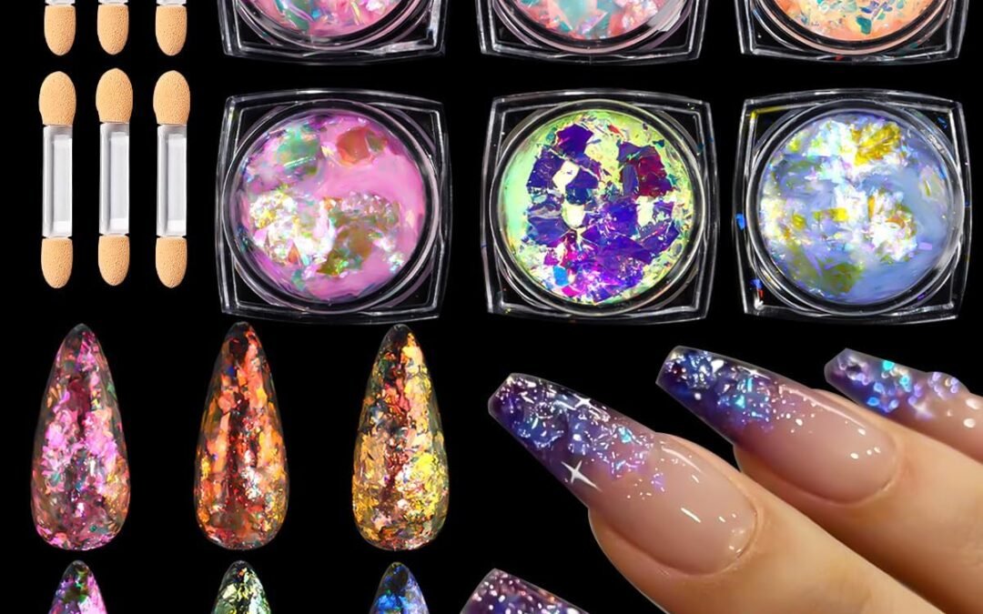 Wholesale OEM ODM Chameleon Nail Glitter Flakes,6 Colors Ice Transparent Aurora Opal Sequins Chrome Iridescent Pigment Nail Art Paillettes Kits, Ultra-Thin Mermaid Nail Chunky Glitter for Nails Art Decoration DIY Craft Factory & Supplier