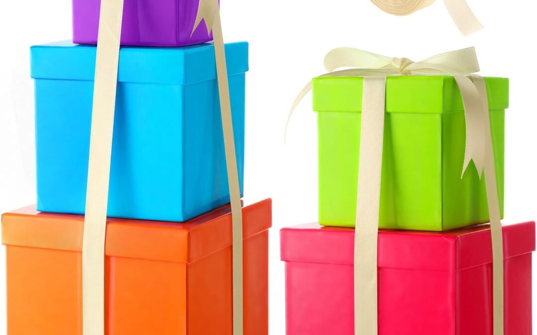 Wholesale OEM ODM Cholemy 5 Pcs Square Nesting Boxes Decorative Gift Boxes with Lid and Ribbon Assorted Sizes Wrap for Wedding, Anniversary, Birthday, Back to School, Bridal Shower, Graduation Party(Multicolor) Factory & Supplier