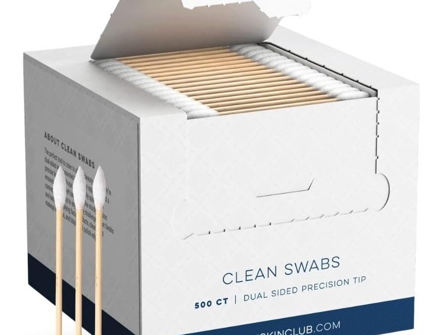 Wholesale OEM ODM Clean Skin Club Clean Swabs | 500CT | One Pointed Tip | Biodegradable + Organic Cotton & Bamboo | Makeup & Nail Polish Touch-ups | Chlorine-Free & Hypoallergenic (500 Count) Factory & Supplier