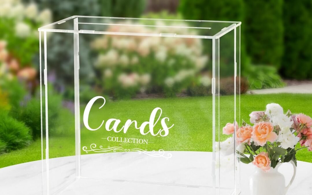 Wholesale OEM ODM Clear Acrylic Wedding Card Box, Large DIY Rustic Card Box Blank No Print Detachable for Wedding Reception, Graduation Party, Bridal Shower, Keepsake Party Favor, Home Decor (10 x10 x 5.5 Inch) Factory & Supplier