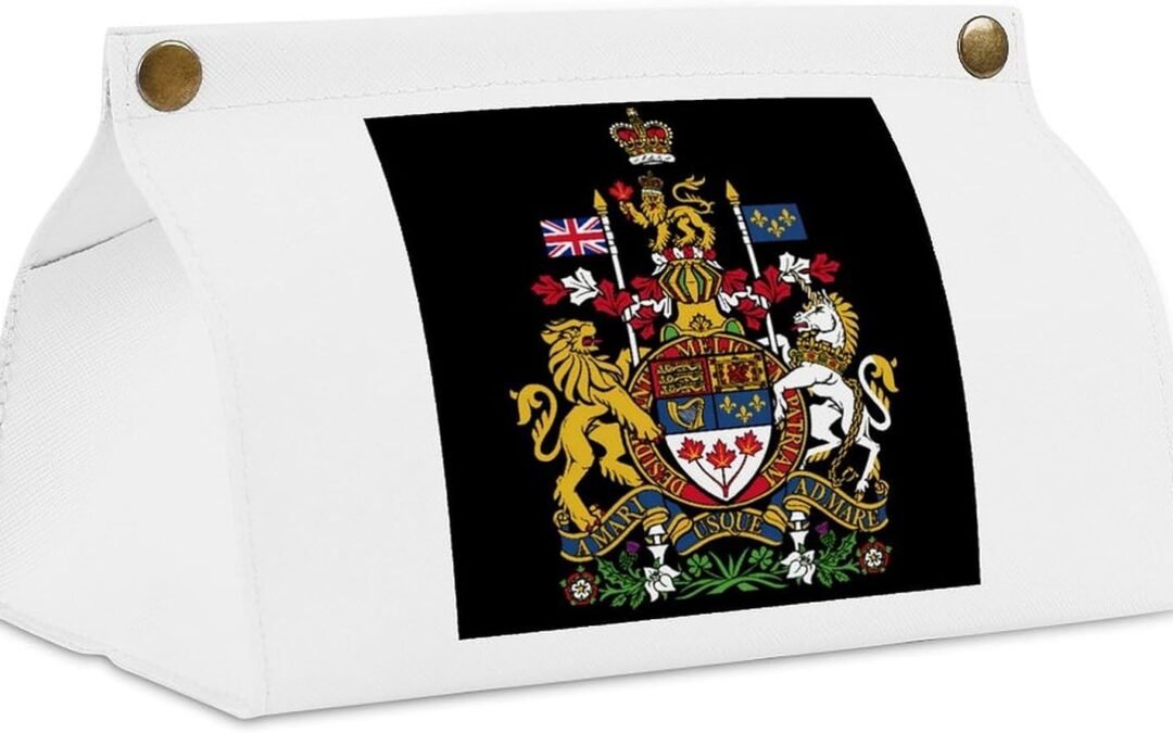 Wholesale OEM ODM Coat of Arms of Canada Novelty Tissue Box Cover Paper Holder for Bathroom Night Stands Office Desk Decorative Factory & Supplier