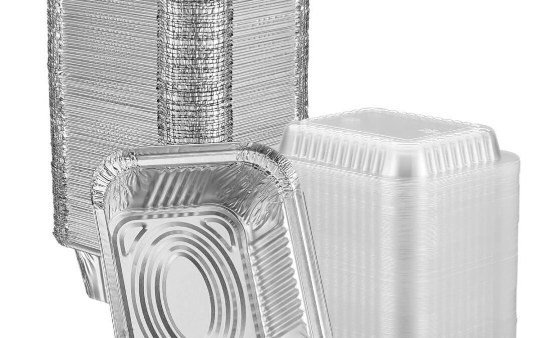 Wholesale OEM ODM Comfy Package [100 Count 1 lb capacity, Disposable Aluminum Foil Pans, 5×4 Disposable Takeout Pans with Clear Plastic Dome Lids, Great For Baking, Cooking, Storage, and Freezing Factory & Supplier
