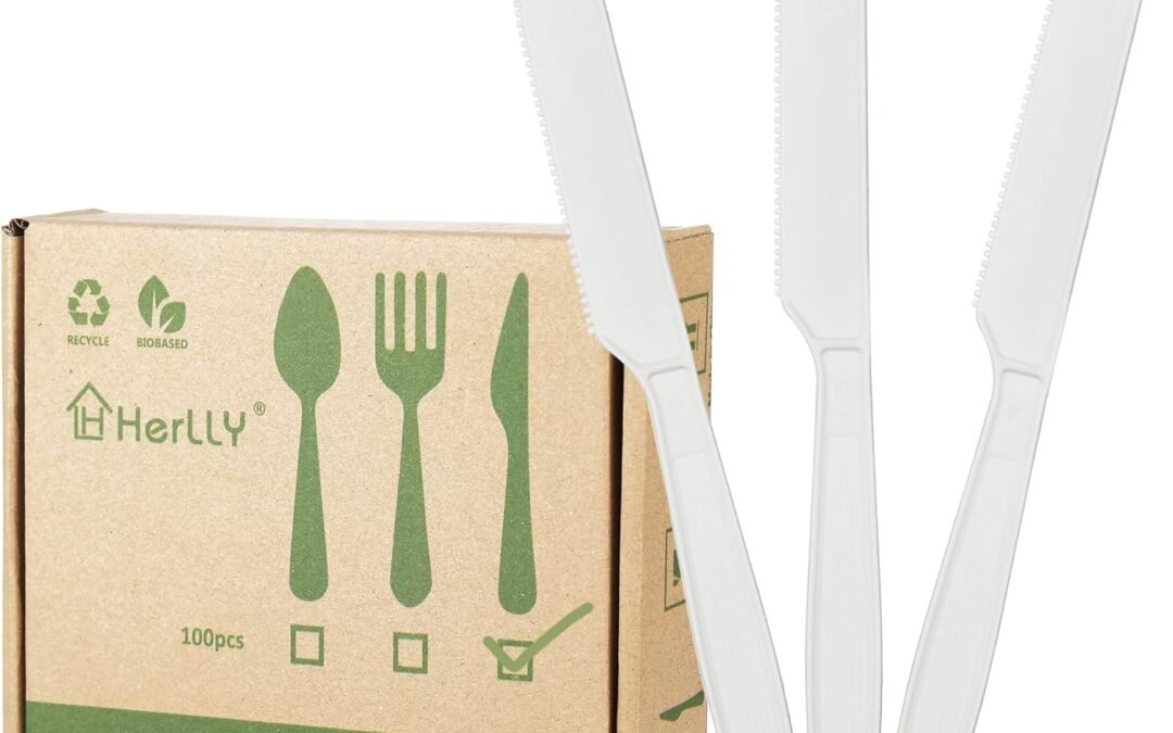 Wholesale OEM ODM Compostable Knife,100 Biodegradable Silverware for Party, Large Disposable Utensils Eco Friendly Durable and Heat Resistant,Alternative to Plastic Knife Factory & Supplier