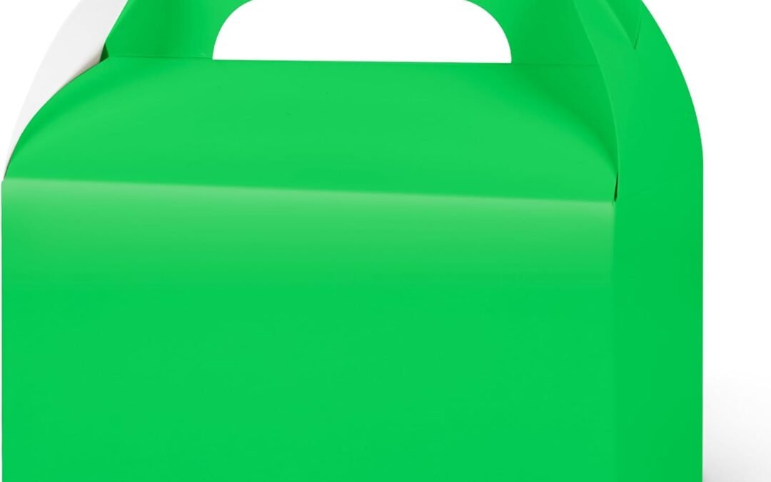Wholesale OEM ODM DjinnGlory 36 Pack Green Party Favor Treat Boxes, Small Paper Gift Boxes for Christmas, Baby Shower, Birthday, Party, Gable Boxes for Small Business 6.18 x 3.58 x 3.38 Inches (Green) Factory & Supplier