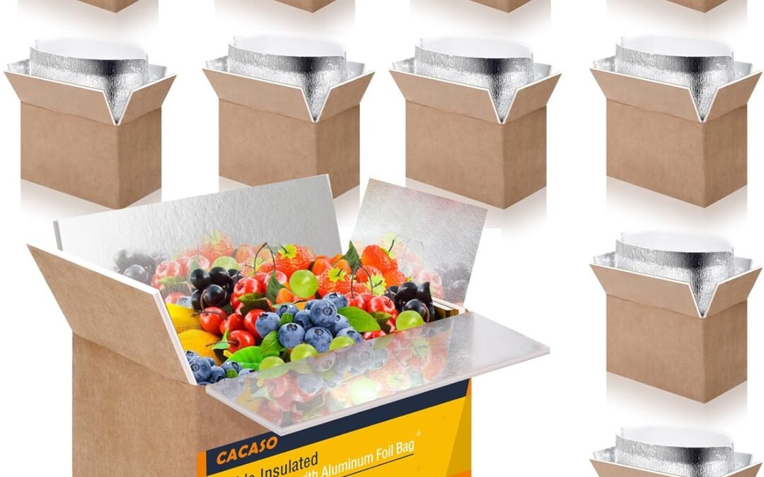 Wholesale OEM ODM Double Insulated Shipping Boxes,10 Pack Cold Shipping Boxes with Aluminum Foil Insulated Bag,Small Mailing Box Styrofoam Box for Shipping Frozen Food,Mailing,Packing,Moving,9″ x 6″ x 5″ Factory & Supplier