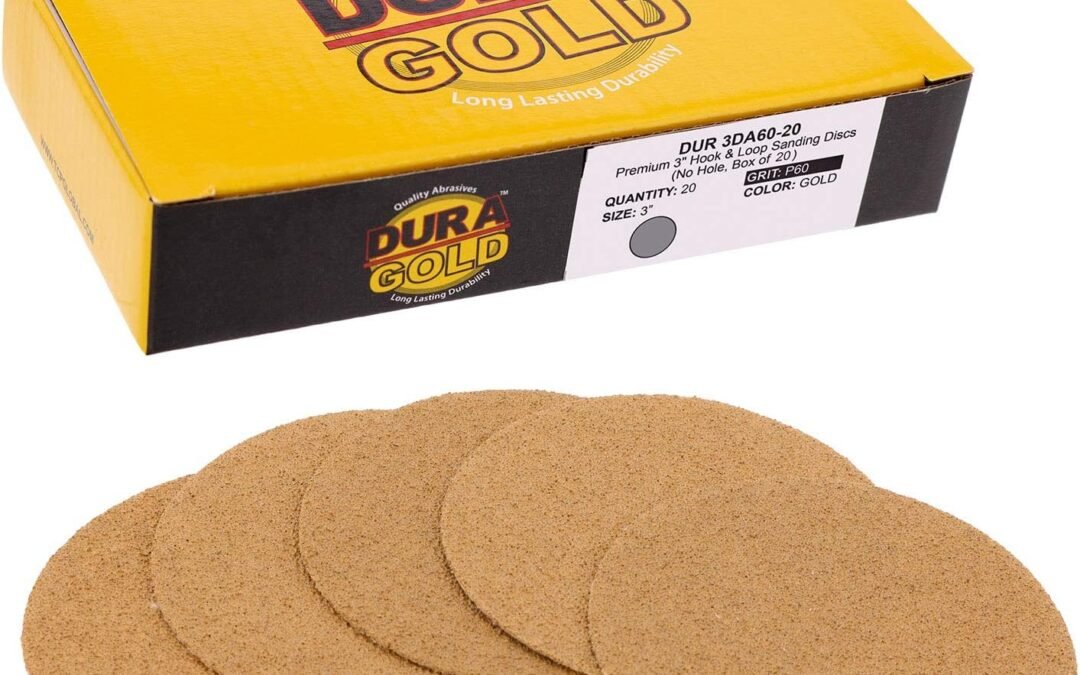Wholesale OEM ODM Dura-Gold – Premium – 60 Grit 3″ Gold Hook & Loop Sanding Discs for DA Sanders – Box of 20 Sandpaper Finishing Discs for Automotive and Woodworking Factory & Supplier