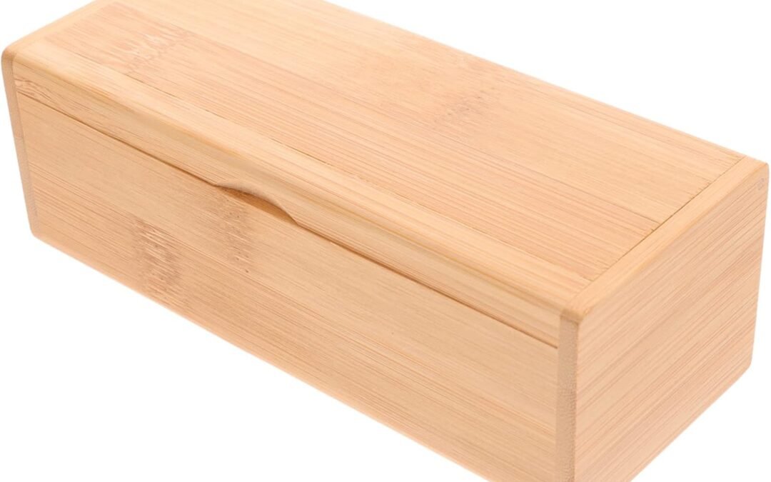 Wholesale OEM ODM EXCEART Bamboo Storage Box with Lid Versatile Bamboo Glasses Trinket Organizer for Crafts Keepsakes Jewelry and More Compact Design for Dresser Bedside Factory & Supplier