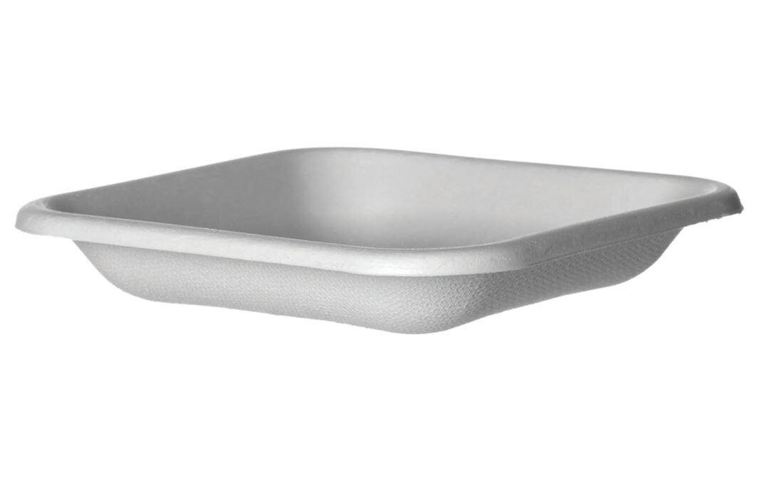 Wholesale OEM ODM Eco-Products Compostable 5″ to Go Containers, Case of 800, 10oz Square Box, Disposable Renewable White Molded Fiber, Tree-Free, Lid Available, Grease & Cut Resistant, ASTM Compliant Factory & Supplier