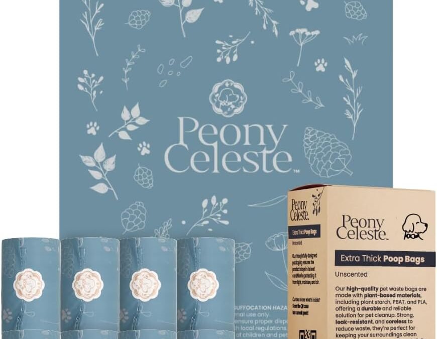 Wholesale OEM ODM Extra Thick Poop Bags by Peony Celeste – Blue Stone Color, Leak-Resistant, Coreless, Unscented Pet Waste Bags, 9×13 Inches Factory & Supplier