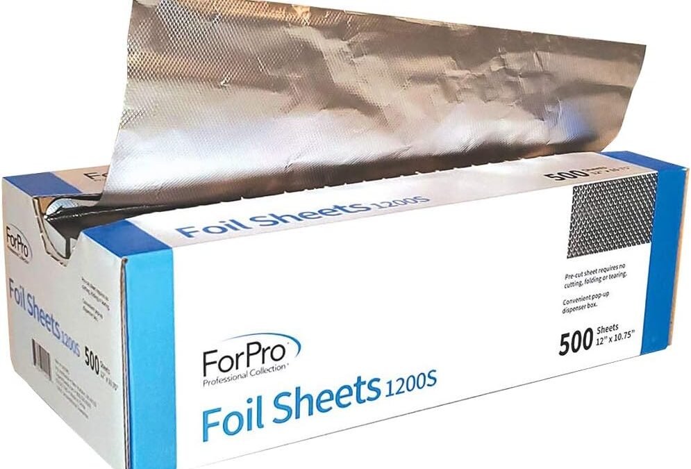Wholesale OEM ODM ForPro Professional Collection Embossed Foil Sheets 1200S, Aluminum Foil, Pop-Up Dispenser, for Hair Color Application and Highlighting Services, Food Safe, 12” W x 10.75” L, 500-Count Factory & Supplier