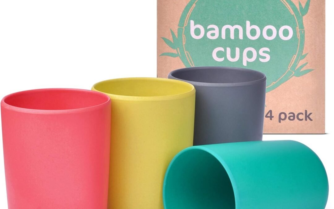 Wholesale OEM ODM GET FRESH Bamboo Kids Cups Set – 4-pack Reusable Bamboo Cups for Toddlers and Adults – Colorful Bamboo Fiber Drinking Cups for Children – Bamboo Kids Dinnerware Set for Everyday Use Factory & Supplier