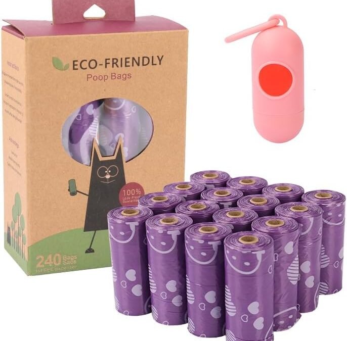 Wholesale OEM ODM Generic 240 Count Eco-Friendly Pet Waste Bags with Dispenser, 16 Rolls Custom Printed Cornstarch Doggie Pet Poop Picker Bags Dog Shit Waste Bags Biodegradable Dog Poop Bag, orange Factory & Supplier