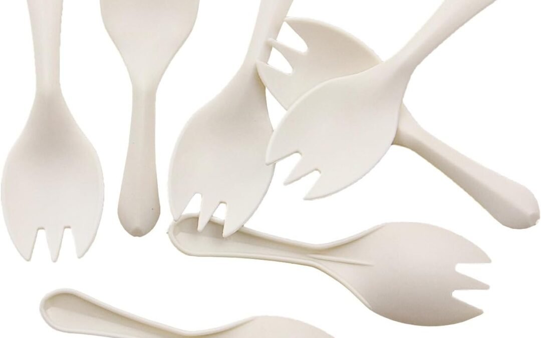 Wholesale OEM ODM GreenWorks 1000 Count 3.3″ Mini Eco-Friendly Cornstarch Tasting Sporks, Disposable Plant Starch Bio-based Sampling Sporks (Forks Spoons) Factory & Supplier